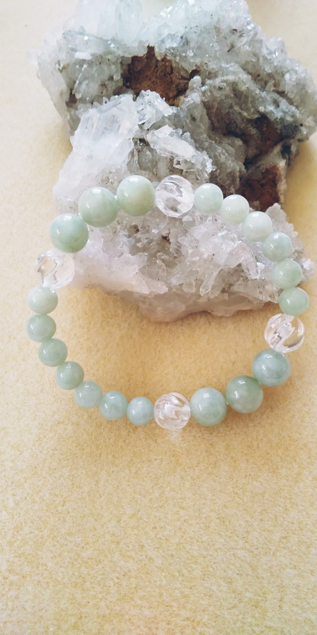全体運 翡翠ブレスレット 天然石とビーズアクセサリーのrosejewel