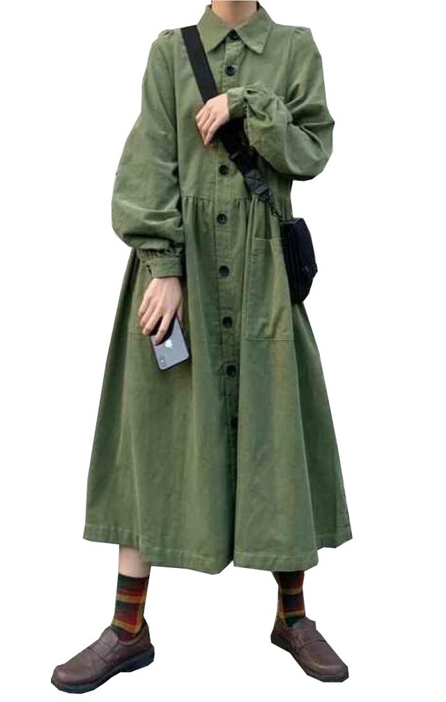 レディース ワンピース コーデュロイ ロング Aライン ハイウエスト 春 秋 冬 重ね着 着回し 着やせ シンプル 無地 マタニティ ママ 妊婦服 学生 公園 カジュアル Ichain オシャレ レディース かわいい 上品 カジュアル 大人可愛い 10代 代 30代