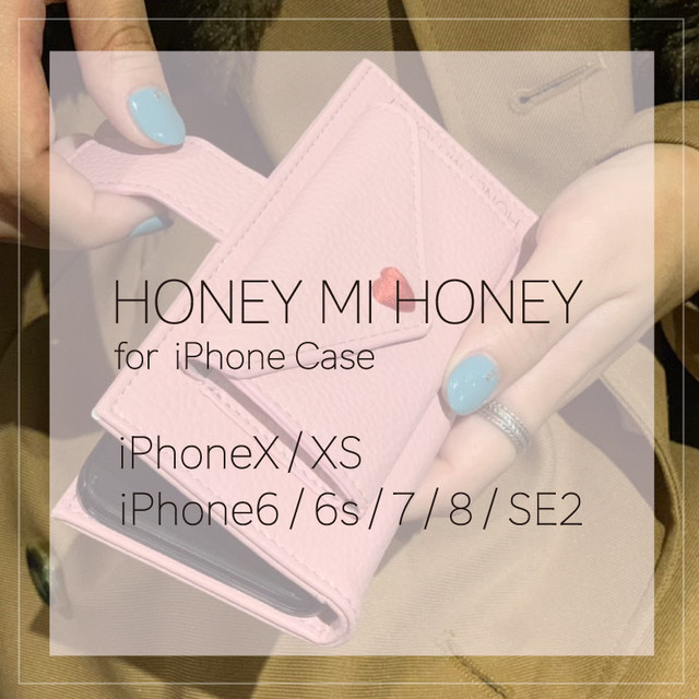 Honey Mi Honey ハニーミーハニー レターデザイン 手帳型 Iphoneケース Iphone6 Iphone6s Iphone7 Iphone8 Iphonese2 Iphonex Iphonexs Oneword Iphoneケース スマホケース専門店