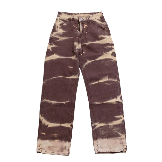 【Cat & Parfum】Tie-Dye Cut Hem Jeans