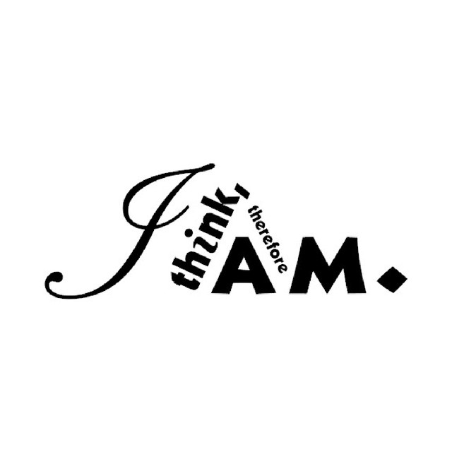 ウォールステッカー デカルト 名言 黒 マット 我思う ゆえに我あり 哲学 英字 Iby アイバイ ウォールステッカー 通販