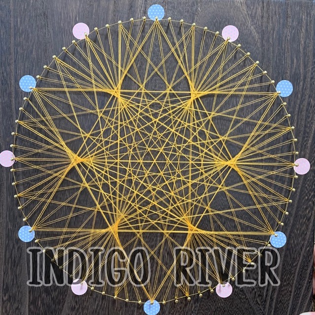 糸かけデザイン研究所公認講座 蓮72 Indigo River