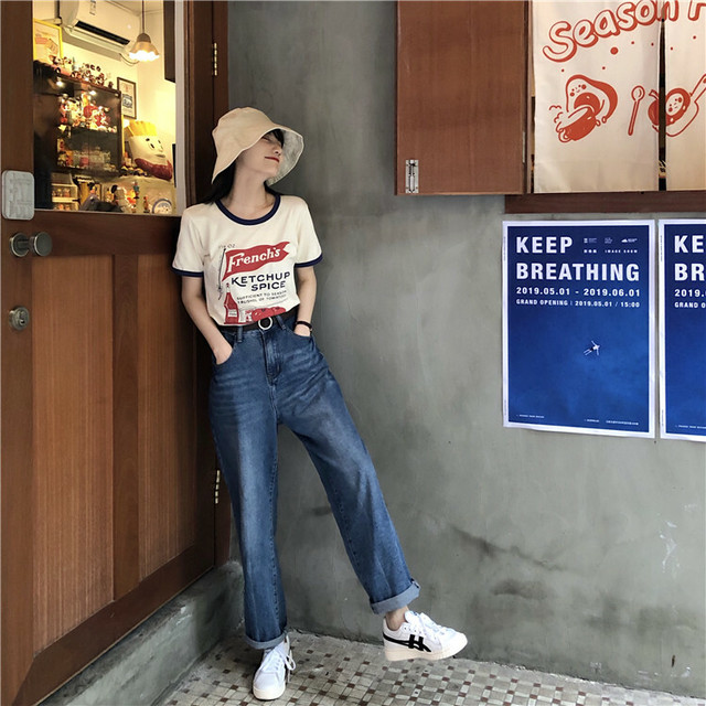 レディース トップス 夏 ｔシャツ 半袖 ラウンドネック プリント柄 こなれ感 アメカジ カジュアル おしゃれ レトロ 大人可愛い Hf Haru Foo