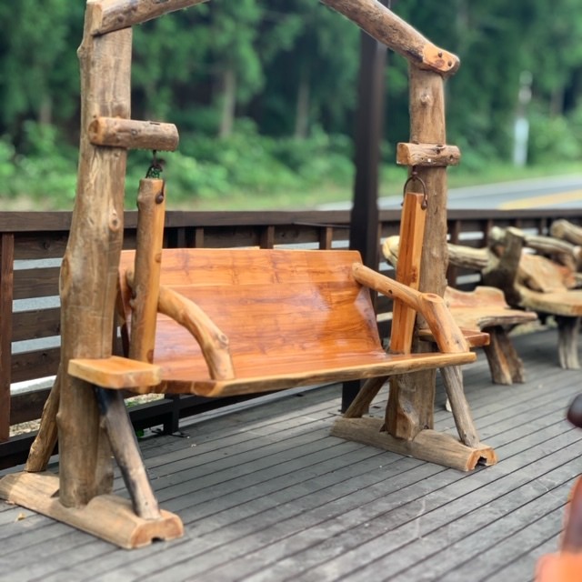 Big Wood Swing 二人掛け木製ブランコ 伊豆大工市場 Wood Furniture Market