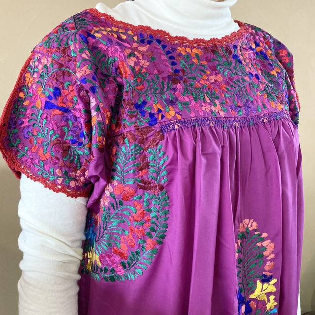 刺繍ワンピース Pinata ピニャータ メキシコ刺繍と服飾小物のお店