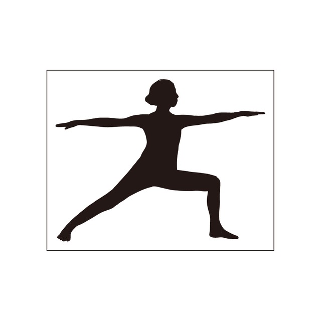 ステッカー ヨガ 戦士のポーズ Puikko