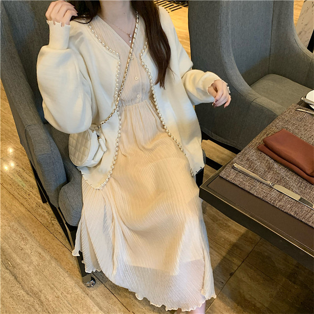 レディース ワンピース ロング ワンピース ドレス 長袖 バブルスリーブ Vネック ロング丈 プリーツ ハイウエスト Aライン スカート ワンピース 春夏秋 シンプル カジュアル おしゃれ きれいめ 大人可愛い お出かけ デート 女子会 通勤 通学 旅行 普段着 Hf047 Haru