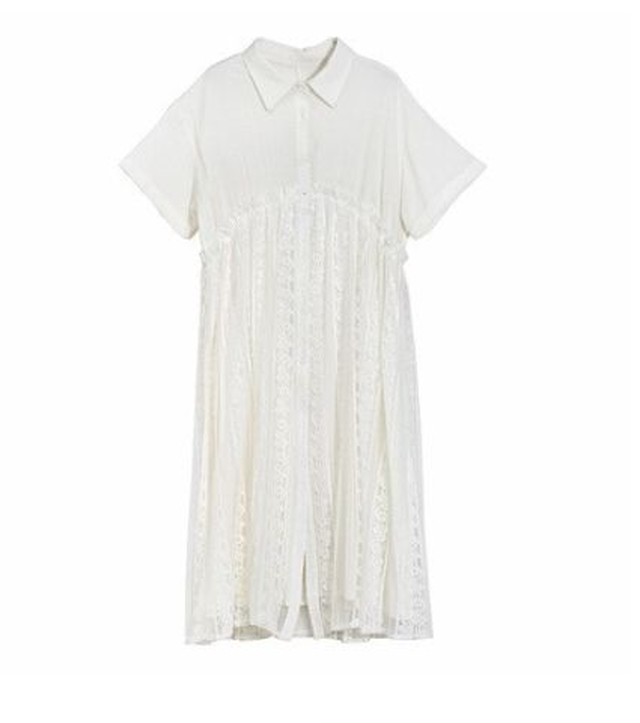 シャツワンピース 春 春服 レディース ワンピース フレアワンピース 膝丈 シャツワンピース 白 Aライン ワンピース Jm4156 Dress No Sato