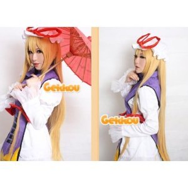 W056 東方project 東方永夜抄 八雲紫 コスプレウィッグ ウィッグネット コスチューム ルガーノショップ