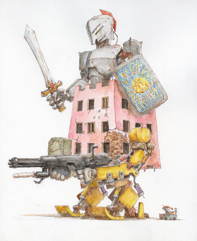 【とんかちしょうねん】原画「 Knight 」