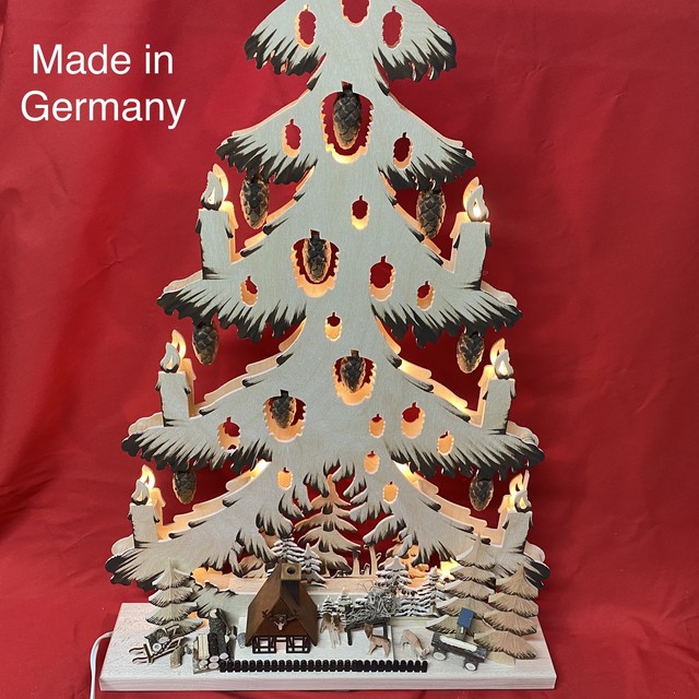 ドイツ木工 L Lツリー ライト木工芸 クリスマスインテリア Xmas雑貨 輸入雑貨 ドイツ直輸入 シュビッブボーゲン シュビップボーゲン サンタの家わあす