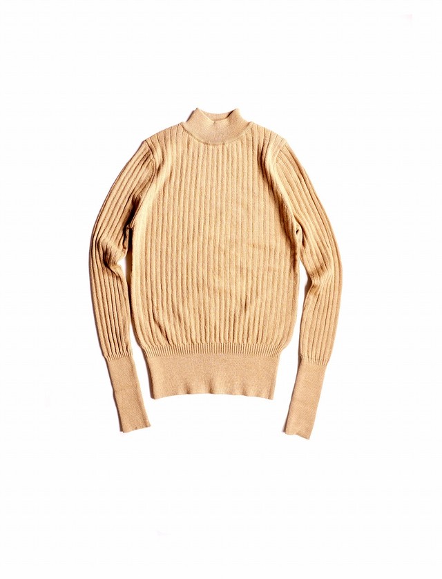 Needle Out Rib Mock Neck