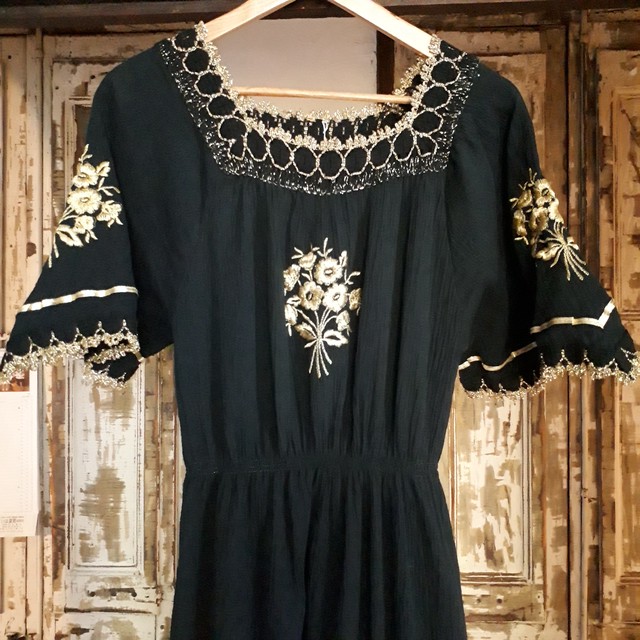 Dr 287 n 金刺繍ワンピース Alocasia Vintage アロカシアヴィンテージ