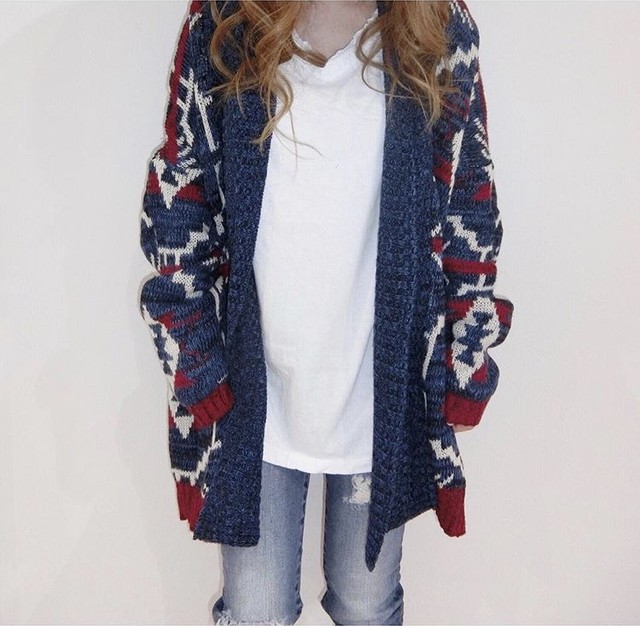 ネイティブ柄カーディガン Select Shop