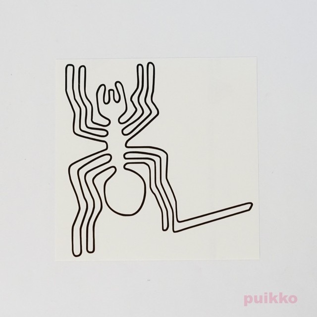 ステッカー ナスカの地上絵 クモ Puikko