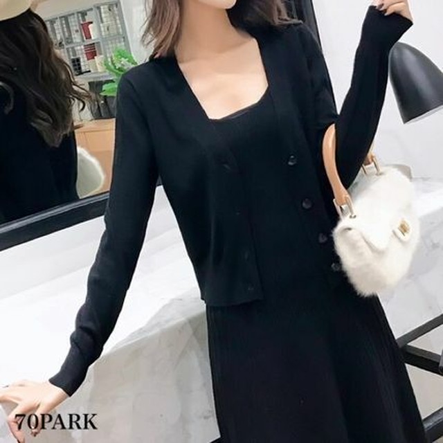 セットアップ ワンピース カーディガン ノースリーブ 長袖 ロング丈 キャミワンピ ツーピース シンプル 大人女子 セットアップやパンツドレスなど二次会ドレスに合う海外ファッションサイト Urubei