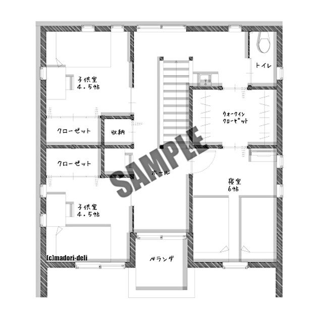 32坪の間取りプラン 4ldk 畳スペースのある家 高品質データ 間取りデリ