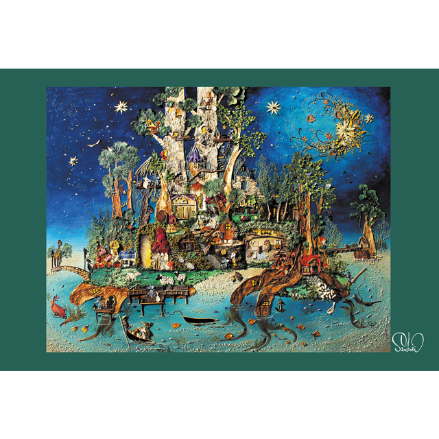 オアシスの夜 ポストカード Marfantasy メルファンタジー 植物のアート アクセサリー