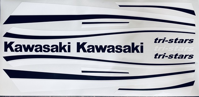 Kawasaki Kh 最終型 純正 ラインステッカー 250 Tristars