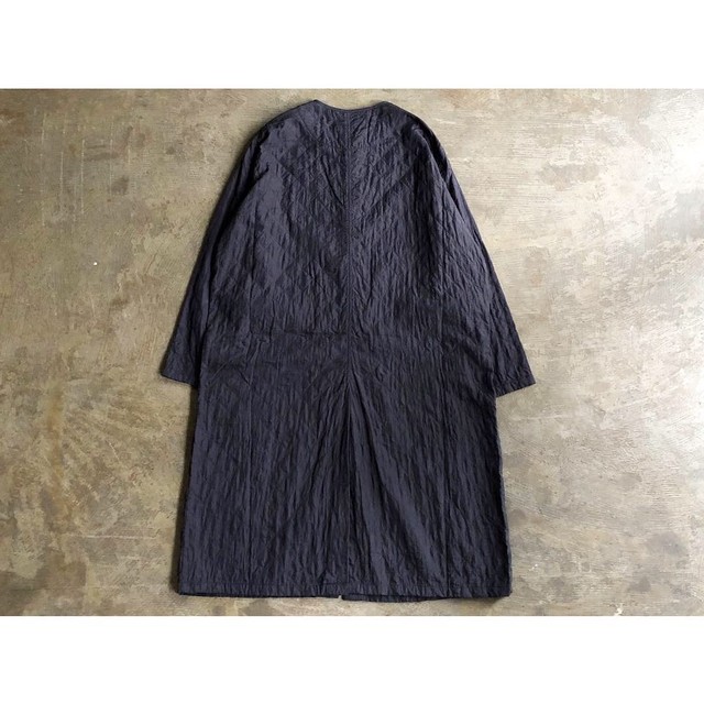 Maison De Soil メゾンドソイル Silk Cotton C Neck Coat Authentic Life Store