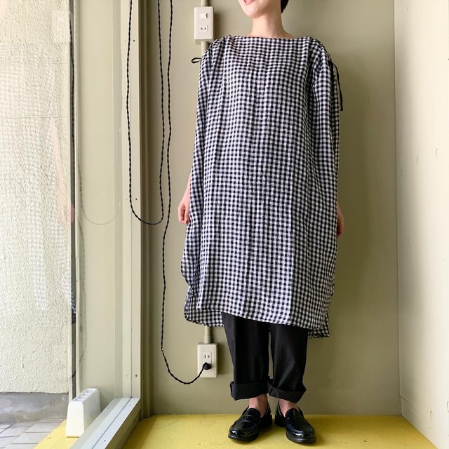 Mesotes ボックスワンピース Gingham Check Diti