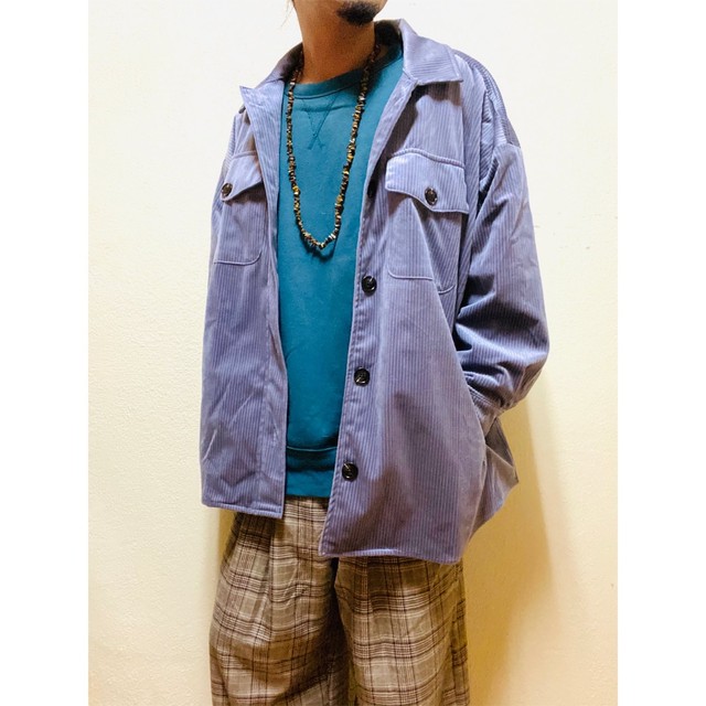 美品 ビッグシルエット ベロアコーデュロイ ジャケット ゆるだぼ シンプルコーデ Romp Vintage Used Shop