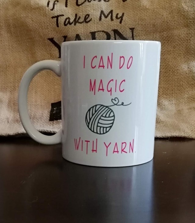 ビッグマグカップ 毛糸があれば魔法がつかえるの 陶器製 Crochet And Me