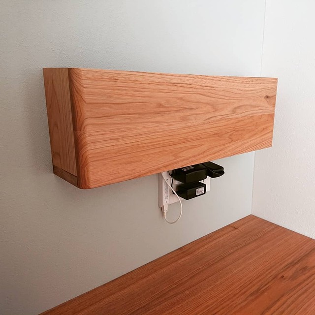 Wi Fiルーター目隠し 壁掛け棚 ウォルナット Tree Coat