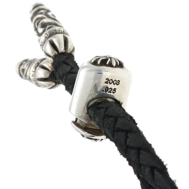 クロムハーツ Chrome Hearts Filig Cross Lrg Lb ラージフィリグリークロスl レースストッパー付きwレザーブレイドネックレス Rinkan Shinjuku