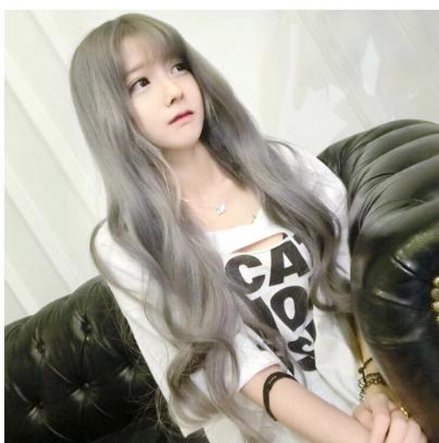 No 9531 原宿系 ゆるふわ ウィッグ ロング カール 前髪 フルウイッグ 小顔 カジュアル アッシュグレー Next Dream