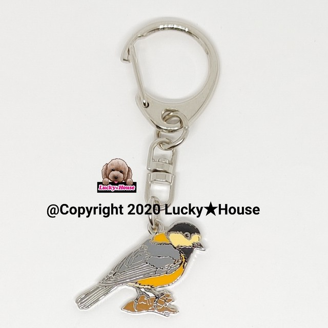 送料無料 野鳥グッズ ヤマガラ キーホルダー 鳥 動物 野生 かっこいい おしゃれ 可愛い 自然 バードウォッチング ハイキング 山 川 海 野鳥の会 Lucky House コレクターグッズ Shop