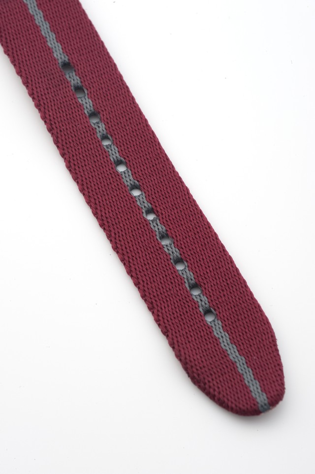 スウェーデン製 セパレート Natoタイプ Two Piece Nylon シートベルト素材 Burgundy Gray バーガンディ グレー 18mm mm 22mm 時計ベルト リボンベルト 時計ベルト 腕時計用品専門店 Grit Shop