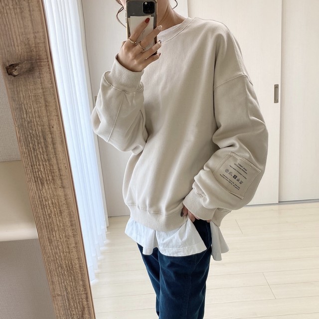original tag sweat 【ivory】