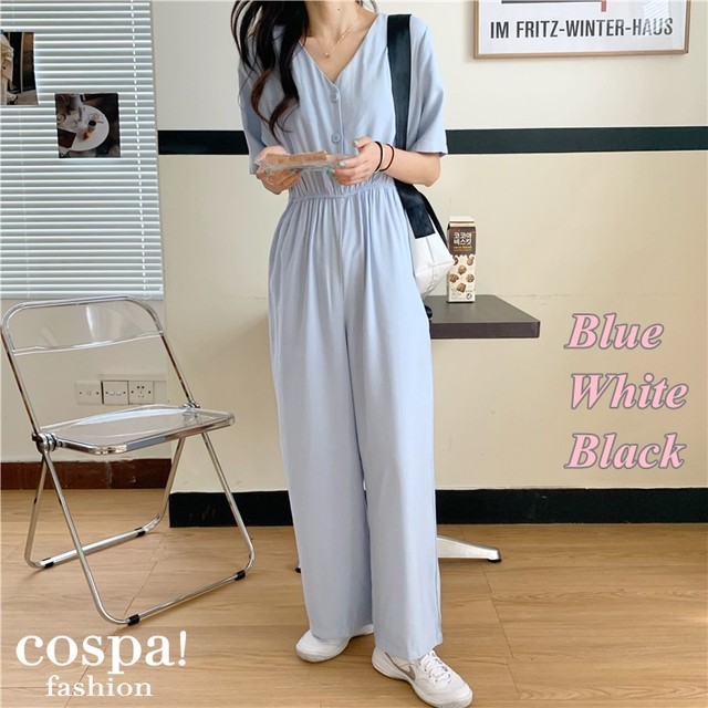 サロペット レディース つなぎ オーバーオール カバーオール 韓国 可愛い 着痩せ おしゃれ Cospa Fashion