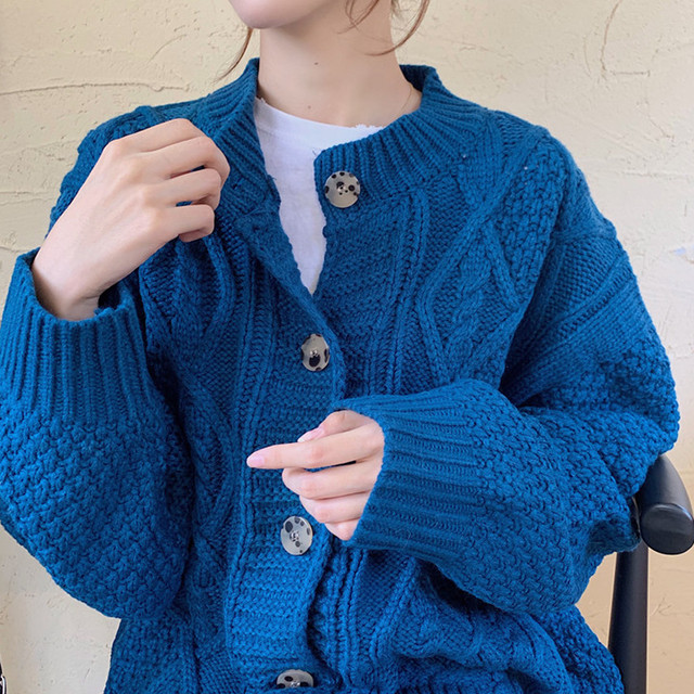 ゆるコーデ ケーブルニット カーディガン 羽織り シンプル カジュアル レディース シンプル 秋冬 デイリー 着回し Ptnym2857 Shop Suba