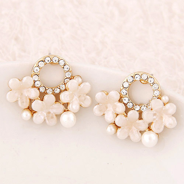 【大人可愛い】ハワイアン パールピアス&ラインストーン・フラワーピアス