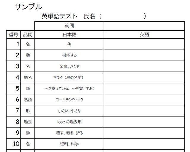 英単語テスト 中学基本英単語ランダムテスト 月 曜日 数 季節 基本動詞など フジオtv Shop