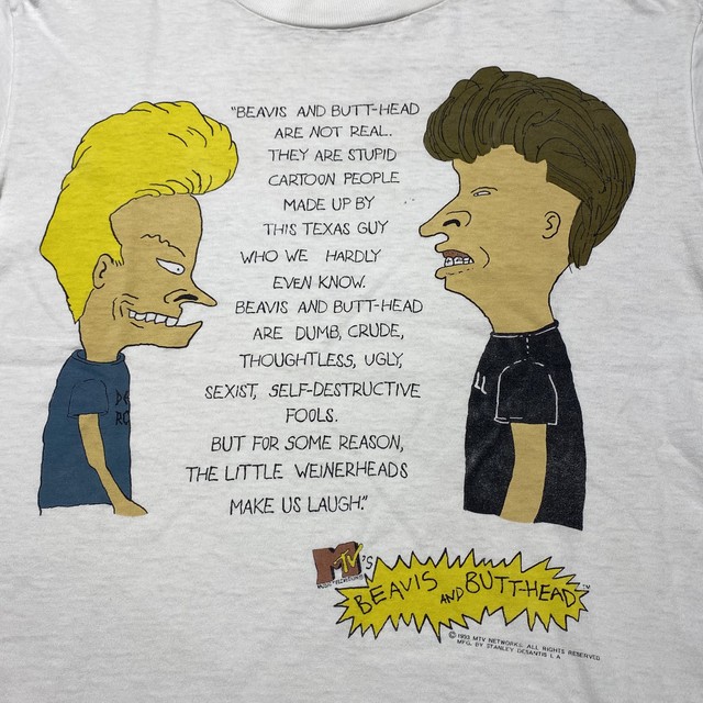 Usa製 Beavis And Butt Head ビーバスアンドバットヘッド プリントtシャツ 白 M Slut Albatross Vintage