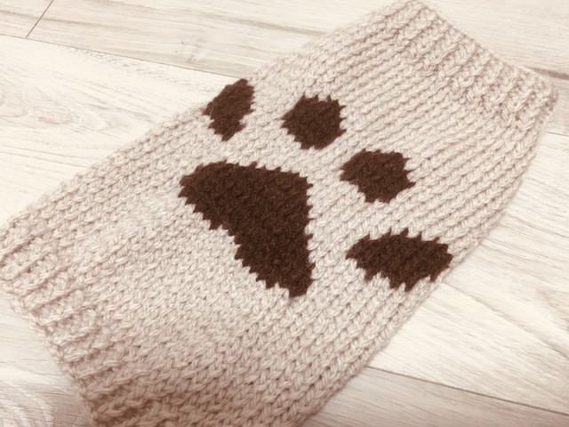 手編み 肉球セーター 小型犬用 Chopper S