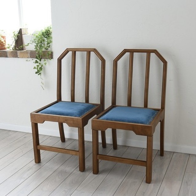 JP Modern Dining Chair BL / 和モダンスタイル 和モダン ダイニングチェア ブルー