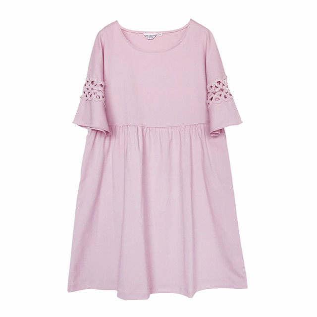 五分袖シースルー 胸下切り替えマタニティワンピース マタニティーワンピース専門店 Ninpuku