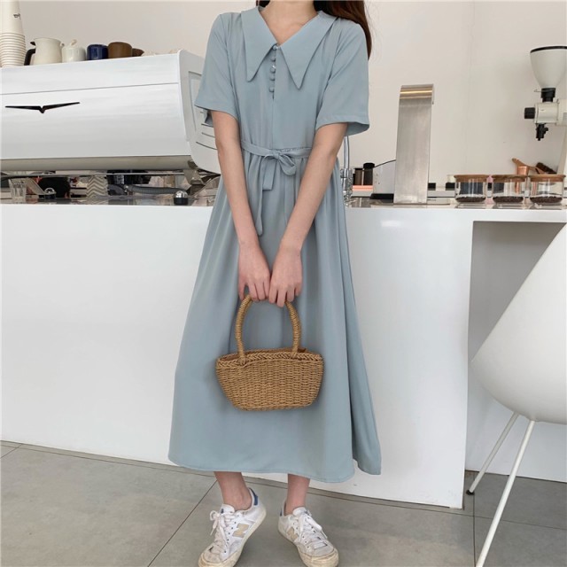 双子コーデに ロングワンピース オールインワン ひざ丈ワンピ ミモレ丈 カジュアル ゆるかわ オルチャン シンプル 夏 デート お出かけ Ptnym14 Shop Suba