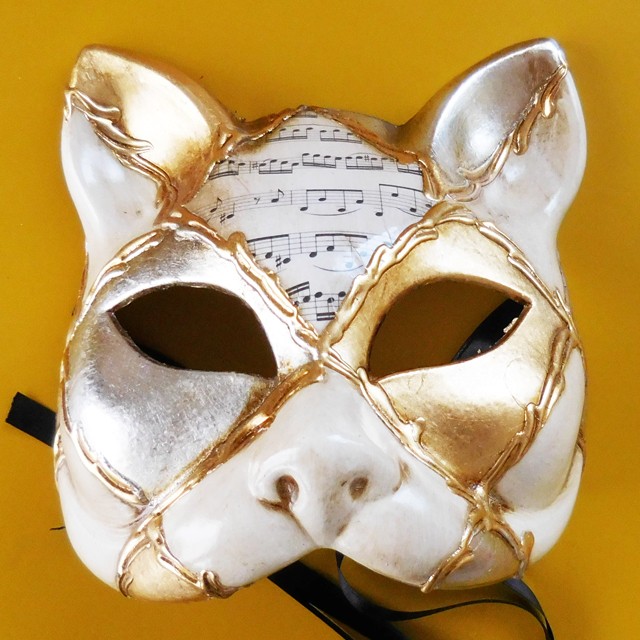 セール 送料無料 イタリア製 ベネチアンカーニバル マスク キャット 猫 仮面 Tinis 猫 うさぎ雑貨のお店