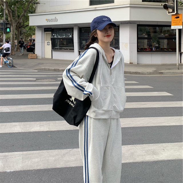 通販 清新 韓国風 可愛い カジュアル 女性用 着回し力抜群 リラックス 上品 2点 スポーツウェアセット セットアップ 75shops