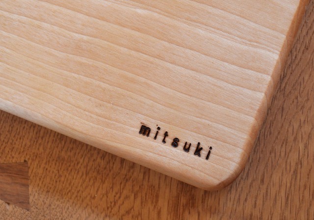 桜 格子柄のカッティングボード Lサイズ Cutting Board 格子 0050 B 桜 チェリー Atelier Mitsuki