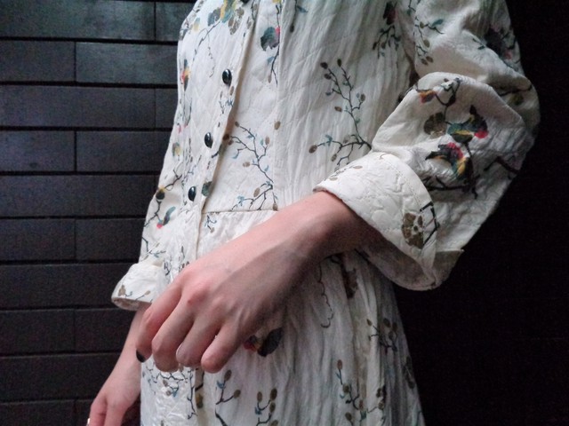 50 60 S Vintage Oriental Pattern Quilting Dress ヴィンテージオリエンタル柄キルティングワンピース Small Change ヴィンテージ 古着 Smallchange スモールチェンジ