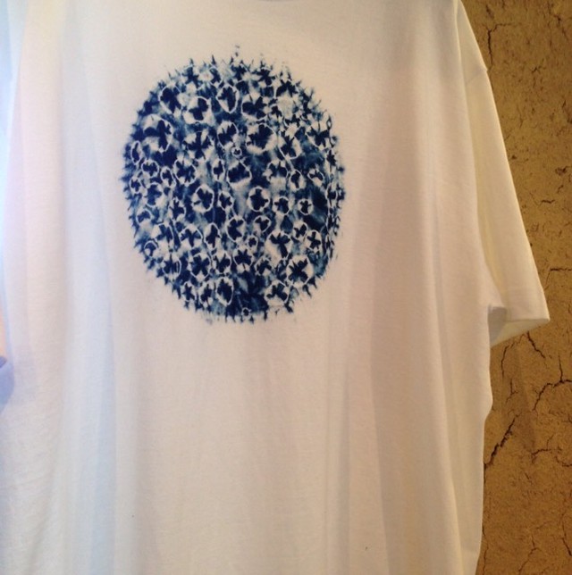 キッズ絞り染めtシャツ Blueblue