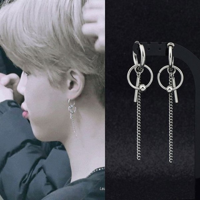 Bts ジミン着用モデル シルバーピアス 片耳ピアス ユニセックス メンズ ピアス 日本未入荷アクセサリー Leadhope