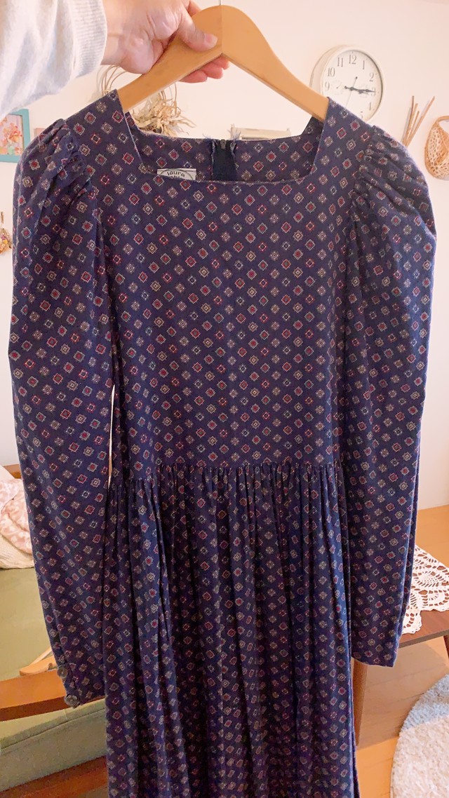 ローラアシュレイ ワンピース 古着 Wink