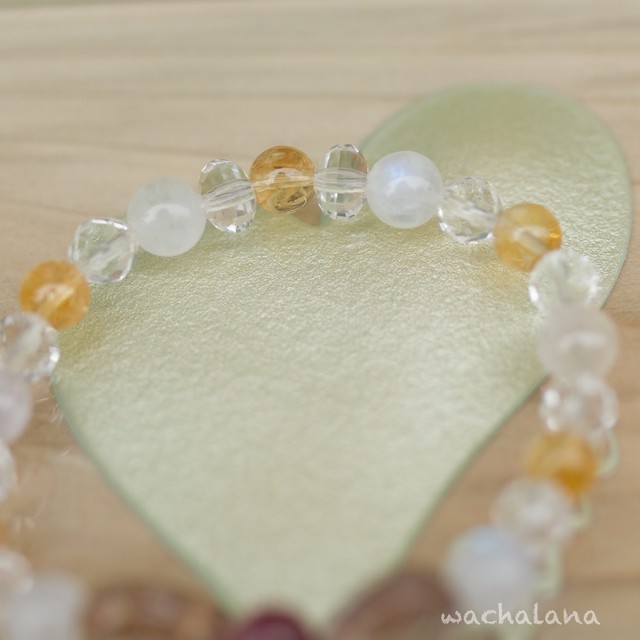 アメトリンハートが可愛いブレスレット Wachalana
